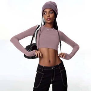 Ropa de Yoga Sexy para Mujer con Tirantes en la Espalda, Tallas Grandes, Transpirable, Ligera, de Manga Larga, Estampada, para Verano, Correr, Fitness al Aire Libre, Baile - Product Image 2