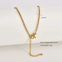Collier en acier inoxydable directement de l'usine, plaqué or 18K PVD, chaîne hypoallergénique en acier inoxydable pour bijoux DIY