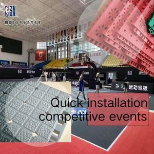 Manufacturer <strong>3x3</strong> Easy Install Modular PP Court Interlocking <strong>Tiles</strong> Outdoor Anti-Slip Backyard Basketball Court Futsal Court - Product Image 6