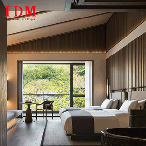 Muebles de <span class=keywords><strong>Hotel</strong></span> IDM, Juego de Habitación Moderno con Cama Doble de Madera Personalizada y Sofá, Proveedor para Proyectos de Hoteles Boutique de 5 Estrellas - Product Image 4