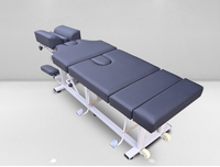 Table de chiropratique manuelle à 2 sections D1501, économique, avec contrôle manuel, en acier thermolaqué, poteau IV inclus, garantie 1 an