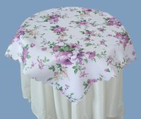 Nappes réutilisables en polyester/coton tissé à motifs floraux, personnalisées en gros, pour les fournisseurs de mariages, d'hôtels et de restaurants