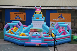 Nouveau design gonflable grand terrain de jeu de parc d'amusement de rebond avec jeu de parcours d'obstacles pour parc d'attractions - Product Image 2