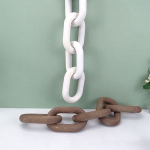 Chaîne décorative multicolore à cinq anneaux en bois sculpté à la main, design moderne, pour restaurants, bureau et mur - Product Image 2