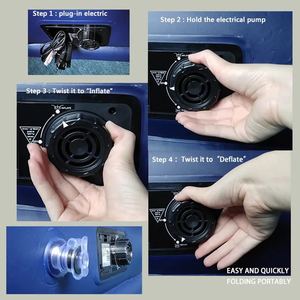 Colchón Inflable de PVC con Flocado, Tamaño Queen, para Adultos, Portátil, con Bomba Integrada - Product Image 3