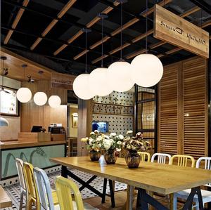 Jylighting Hot Bán Trang Trí Trần Đèn Sắt Trong Nhà Nghệ Thuật Deco Sữa Thủy Tinh Duy Nhất Ánh Sáng Mặt Dây Chuyền Cho Nhà Bếp Đảo - Product Image 4