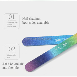 Karışık desen tasarım yumuşak dokunuşlu oje dosyası renkli özel baskılı mini tırnak törpüsü tampon seti sünger çocuk bebek tırnak törpüsü - Product Image 5