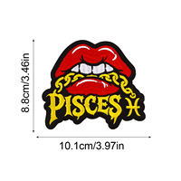 Patch brodé thermocollant tendance style Hot Girl, symboles du zodiaque 12 signes, accessoires DIY pour vêtements punk Y2K