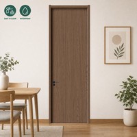 Porte en bois contemporaine avec panneau mélaminé, imperméable et facile à nettoyer, pour appartement, villa et usage résidentiel