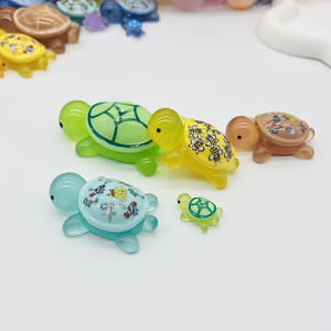 Accesorios de resina de tortuga luminosa de dibujos animados DIY Car Widgets Cute Little Turtle - Product Image 2