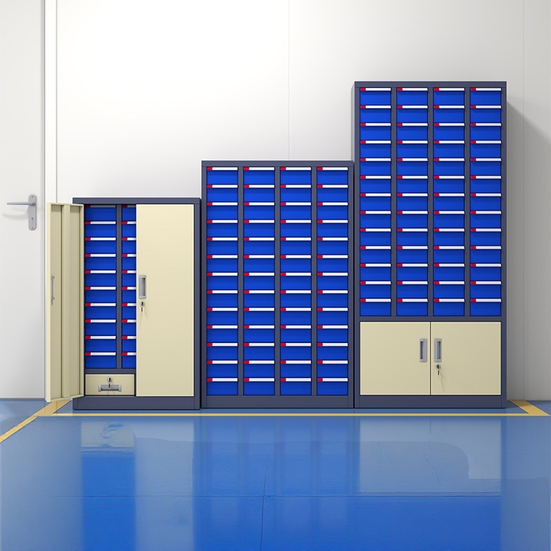 Lockable Black Metal Filing Cabinet with
