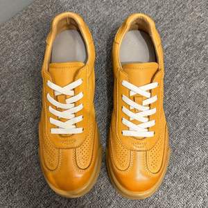 Zapatillas Deportivas de Piel Perforada Color Bronceado para Hombre, Hechas a Mano, Transpirables, Casuales, con Cordones, a la Moda, Cómodas, para Primavera/Verano - Product Image 2