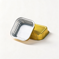Gobelet carré en aluminium de 300 ml pour pudding, gâteau au chocolat, moule de cuisson pour friteuse à air et four