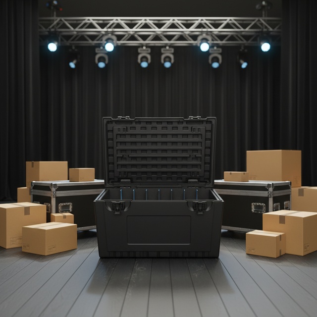 Factory Price: HDPE Waterproof LED Screen Flight Box, Stage Cable Box, with butterfly Lock, Universal Wheel, Customizable