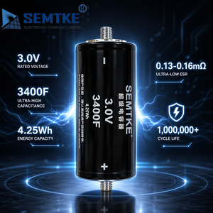 Hochleistungs-3V-3400F-Superkondensator 3,0V 3400 Ultrakondensatoren Zylindrische Superkondensatoren für Motorstart und Windturbinen-Pitch-System - Product Image 2
