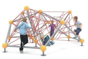 Duurzaam buitenspeeltoestel touwnet gegalvaniseerd buis touw >500kg draagvermogen 3-12 jaar kinderen pretpark tuin gebruik - Product Image 3