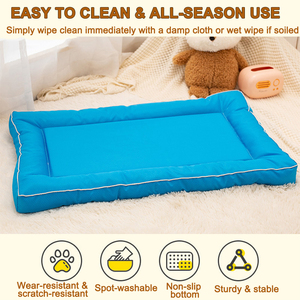 Cama Ortopédica Impermeable de una Pieza para Perros y Gatos, Relleno de Esponja de Alta Densidad y Algodón PP, 5 cm de Grosor, Base Antideslizante, Resistente a Mordeduras, Fácil de Limpiar - Product Image 2