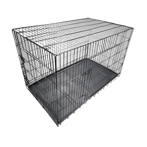 <span class=keywords><strong>Cage</strong></span> pour chien en métal en gros d'usine, <span class=keywords><strong>cage</strong></span> à animaux en fil métallique, facile à assembler, grand espace, durable, portable, avec plateau en PP et grille inférieure - Product Image 5