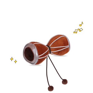 Hochet Damru, jouet doux pour bébé, forme de tambour traditionnel, hochet sonore, jouet sensoriel léger pour nourrissons, inspiré du Hindouisme, musical - Product Image 1