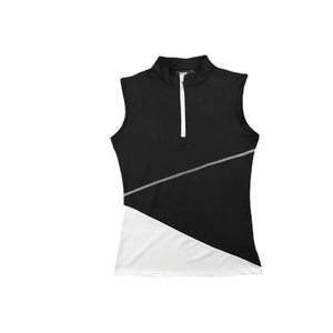 Top deportivo de Golf simple y cómodo para <span class=keywords><strong>mujer</strong></span>, ropa de Golf con cuello levantado y cremallera de secado rápido - Product Image 5