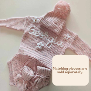 Ensemble <span class=keywords><strong>de</strong></span> vêtements en tricot pour nouveau-né comprenant un <span class=keywords><strong>bonnet</strong></span> uni, tenue parfaite pour l'annonce <span class=keywords><strong>de</strong></span> <span class=keywords><strong>naissance</strong></span>, chapeaux et bonnets pour bébé - Product Image 2