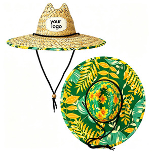 Visière en paille mexicaine personnalisable avec logo pour hommes, femmes, enfants et adultes – Accessoire de plage en paille naturelle pour l'été et les événements musicaux - Product Image 2