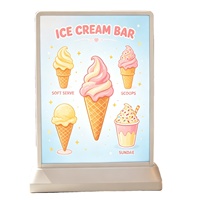 Boîte à lumière LED rechargeable en alliage d'aluminium A4 double face 2000 lumens, panneau d'affichage lumineux pour menu de restaurant et prix