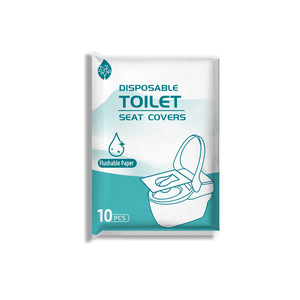 Cubierta Desechable para Asiento de Inodoro, Adhesivo Soluble en Agua, Portátil para Viajes, 10 Unidades, Origen Linyi - Product Image 5