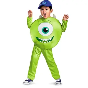 Halloween Purim Kostum Bermain Anak-anak COSPLAY Mike Wazowski Monsters University Set 3-Piece