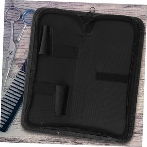 Hair Scissors Bag Hairdressing Comb Storage <b>Pouch</b> Can Storage Two Pieces Scissors Barber PU <b>Leather</b> Scissors Bag - Product Image 3