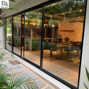 Portes coulissantes en aluminium <span class=keywords><strong>pour</strong></span> grand balcon extérieur en verre à l'épreuve des ouragans Patio à impact 4 voies - Product Image 4