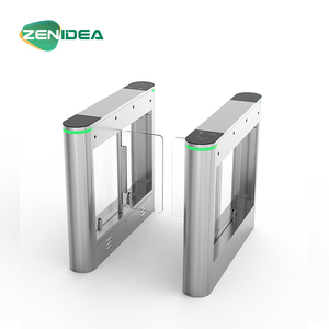 Gerbang Putar Cerdas Berbahan Baja Tahan Karat 304 dengan Penghalang Kaca, Proteksi IP54, Pengenal Wajah, Kapasitas 35-45 Orang/Menit - Product Image 1