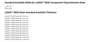Feuille <span class=keywords><strong>LEXAN</strong></span> 9030. Feuille de <span class=keywords><strong>polycarbonate</strong></span> transparente haute réflexion à usage général, pour application intérieure générale - Product Image 5