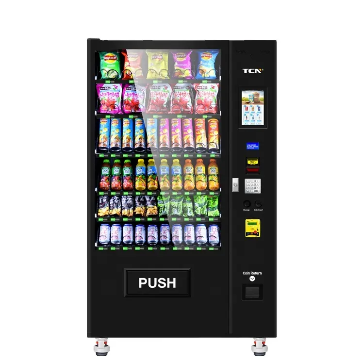 Tcn Ada Self Touch Screen Drinken Snack Automaat Usa Bankbiljet Automaten Zwart Automaat