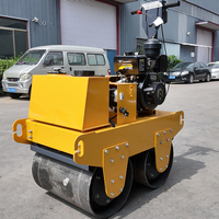 Offre Spéciale – Compacteur Vibratoire à Double Tambour Autotracté 4100W Diesel Changchai pour le Compactage de Tranchées et d'Asphalte Routier