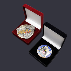 Hộp Đựng Viên Nang Hình Vuông Hộp Đựng Tiền Xu Hộp Đựng Đồng Xu Bằng Da Nhung Bằng Gỗ Đựng Tiền Xu Thử Thách - Product Image 2