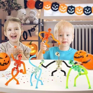 Nouveau jouet transfrontalier à succès pour fêtes, vacances et Halloween : Tube extensible transformable anti-stress, jouet farfelu squelette - Product Image 3
