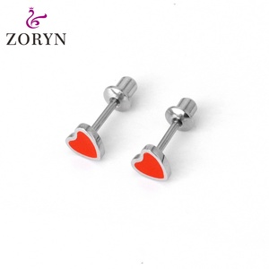 316L Stainless Steel PVD 18K Gold Plated Screw <b>Back</b> Stud <b>Earrings</b> Mini Pineapple Textured Hypoallergenic Durable for Women - Product Image 2