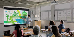 Projecteur de cinéma maison portable multifonctionnel EH412ST 1080P <span class=keywords><strong>4K</strong></span> DLP haute luminosité, courte focale, compatible 3D, avec haut-parleurs intégrés - Product Image 5