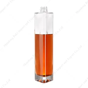 Werkseitig Hochwertige dreieckige Glasflasche für Win Gin Whisky Brandy 700ml 750ml 1000ml