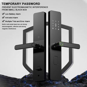 YiTechE ผู้ผลิต Tuya TTLock APP Wifi ล็อคประตูดิจิตอลแบบใช้ลายนิ้วมือ สมาร์ทการ์ด รหัสผ่าน พร้อมแป้นกด สำหรับประตูไม้ - Product Image 3