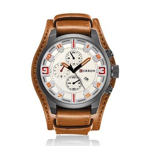 Montres pour hommes, montre-bracelet de Sport en cuir décontracté <span class=keywords><strong>12</strong></span> heures calendrier lumineux Hip Hop montre de luxe relogio montre-bracelet pour hommes 8225 - Product Image 3