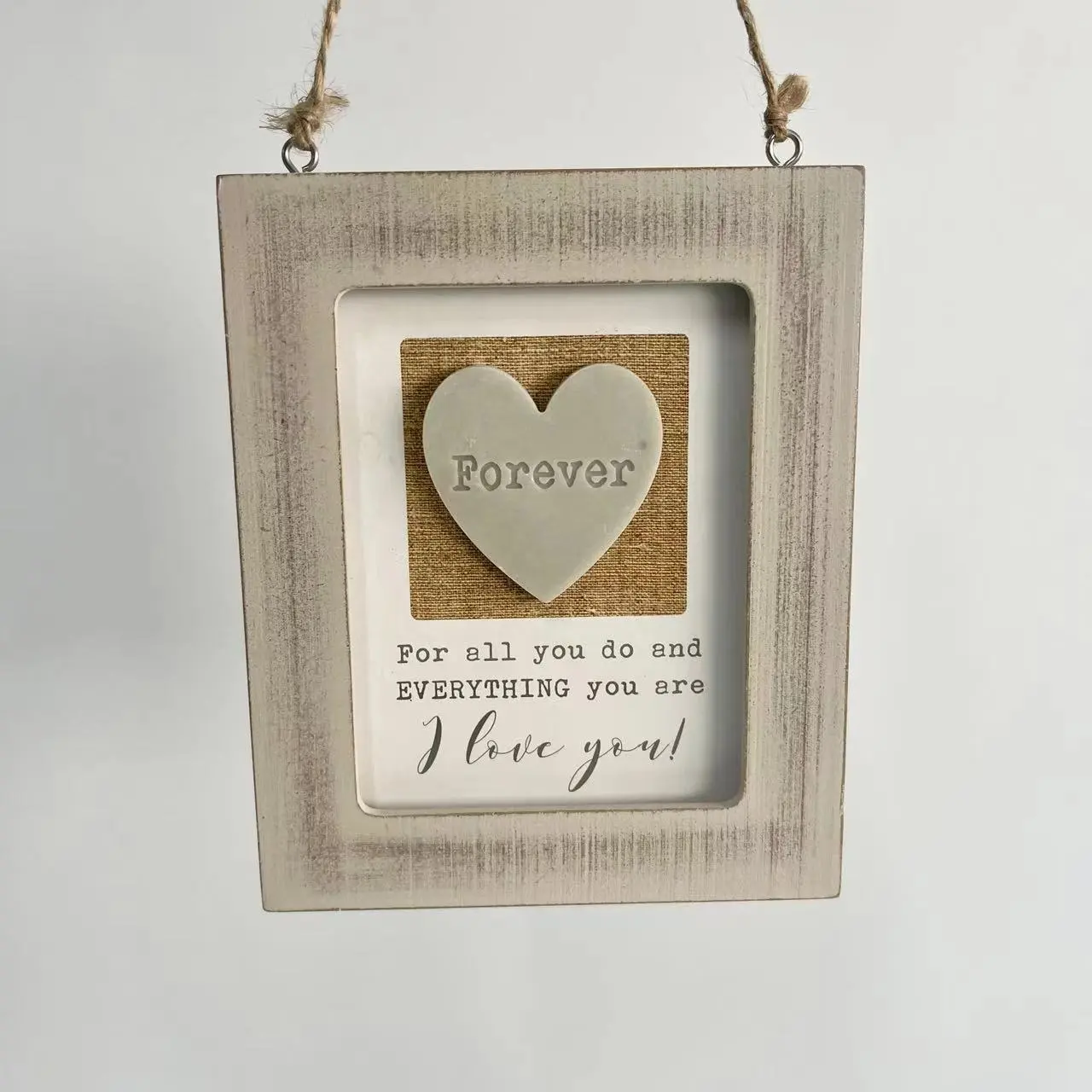 Forever Love Frame with Saying Home Decoration Plaque