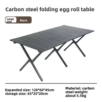Table de plage pliable en acier au carbone portable, design moderne, mobilier d'extérieur pour le camping et les pique-niques avec sac de transport