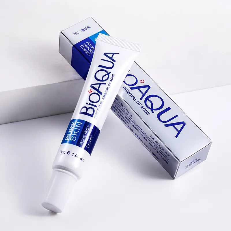 BIOAQUA-crema hidratante para eliminar granos y acné, tratamiento para cicatrices y acné, crema blanqueadora facial, 30g