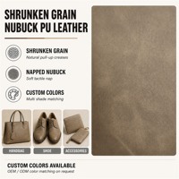 Kain Kulit PU Nubuck Butir Kecil Premium 1.0mm 52 Inci Warna Kustom untuk Aksesoris Tas dan Sepatu Grosir