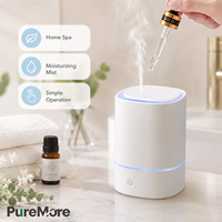 Humidificateur d'aromathérapie 2-en-1 à remplissage par le haut avec réservoir amovible, brume fine, arrêt automatique pour la maison et le bureau, diffuseur d'arômes