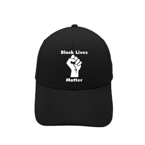 Logotipo personalizado impreso no puedo respirar de protesta Negro Vive materia al aire libre sombrero de béisbol - Product Image 2