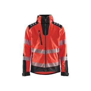 BLAKLADER - 449125135599XS <b>Hi</b>-<b>Vis</b> <b>Softshell</b> <b>jacket</b> Red/Black - EAN 7330509690802 <b>HI</b>-<b>VIS</b> WORKWEAR - Product Image 1