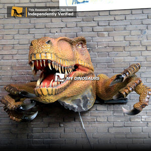MON Dino Tête De Dinosaure En Fiber De Verre Sculpture tyrannosaure pour La Décoration Murale - Product Image 4